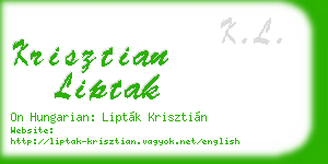 krisztian liptak business card
